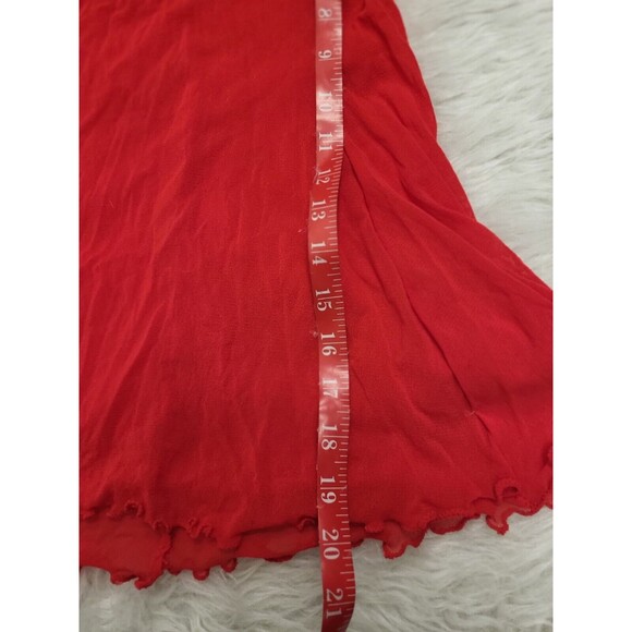 Exotic Handmade Cherry Red Babydoll Dancewear 2 Piece Set Size Small/Medium - Picture 7 of 7